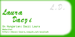 laura daczi business card